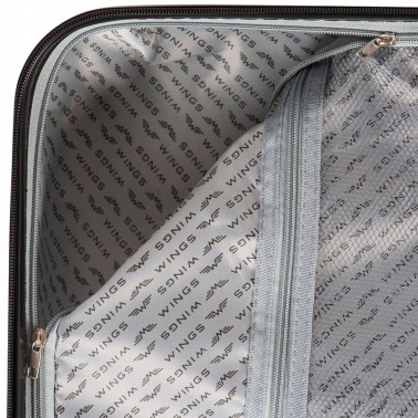 WALIZKA ŚREDNIA POJEMNA Z POSZERZENIEM WINGS ABS 149 63 l BLACK