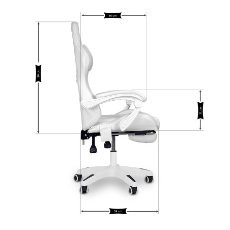 Fotel gamingowy, obrotowy, do biura, salonu SPARTA BIAŁY