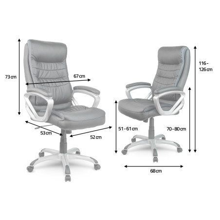 Fotel biurowy obrotowy MADERA CZARNY