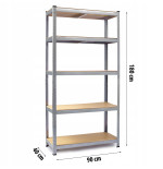 Regał metalowy magazynowy 180 x 90 x 40 cm Humberg HR-812