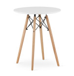 Stół okrągły JUST HOME skandynawski 60cm biały