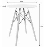 Stół okrągły JUST HOME skandynawski 60cm biały