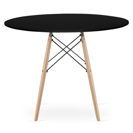 Stół okrągły JUST HOME skandynawski INFININTY 100 x 100 x 72cm CZARNY
