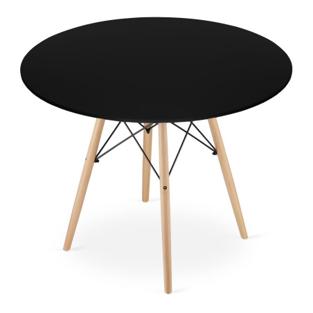Stół okrągły JUST HOME skandynawski INFININTY 100 x 100 x 72cm CZARNY