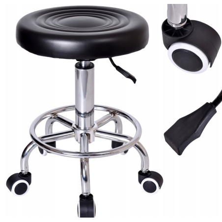 Fotel, krzesło, SOLO obrotowy na kółkach do zakładu kosmetycznego do warsztatu