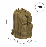 Plecak wojskowy Gotel k403b 20-40 l beże i brązy
