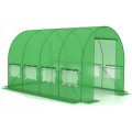 Tunel ogrodowy foliowy 9 m² 450 x 200 cm zielony szklarnia