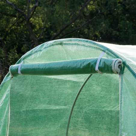 Tunel ogrodowy foliowy 9 m² 450 x 200 cm zielony szklarnia