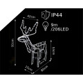 Figura świetlna Gotel renifer 201 - 300 lampki