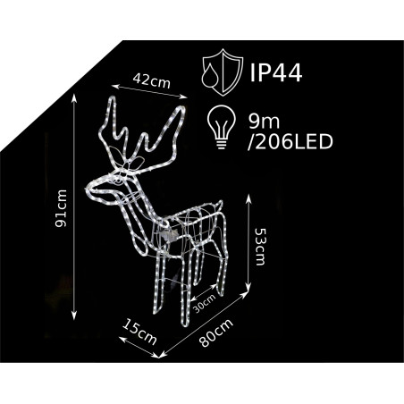 Figura świetlna Gotel renifer 201 - 300 lampki