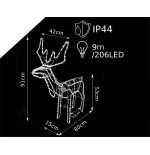 Figura świetlna Gotel renifer 201 - 300 lampki