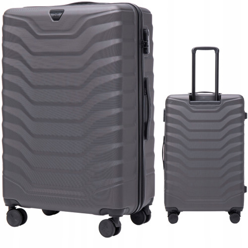 Walizka WINGS twarda duża ABS PEA01-L-D.GREY 97 l