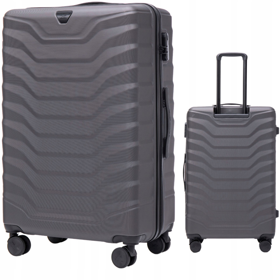Walizka WINGS twarda duża ABS PEA01-L-D.GREY 97 l Walizka WINGS twarda duża ABS PEA01-L-D.GREY 97 l