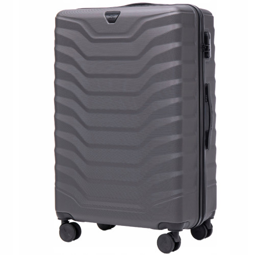 Walizka WINGS twarda duża ABS PEA01-L-D.GREY 97 l