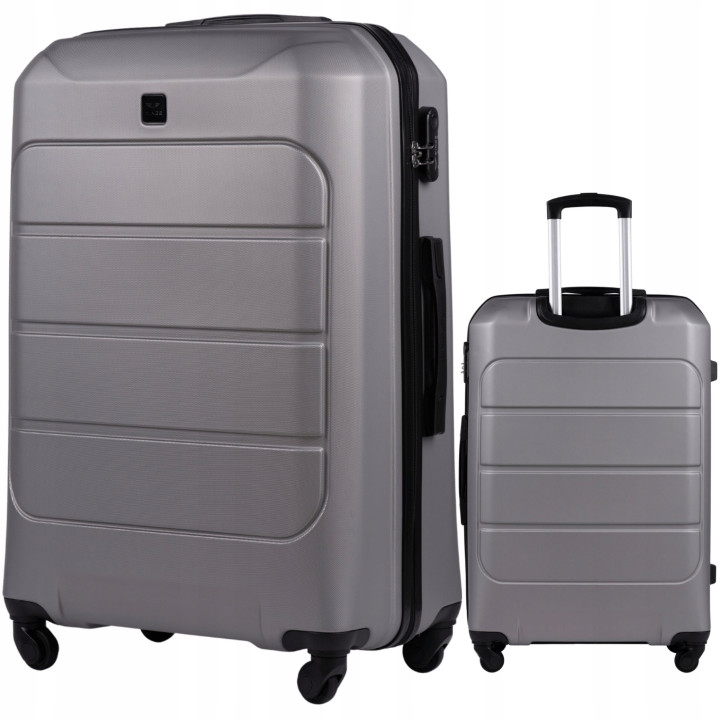 Wings Walizka twarda duża ABS GAN01-L-T.GREY 97L