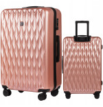 Walizka WINGS twarda duża poliwęglan (polikarbonat) PC190 L PINK 97 l