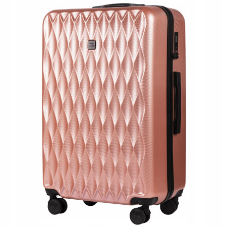 Walizka WINGS twarda duża poliwęglan (polikarbonat) PC190 L PINK 97 l