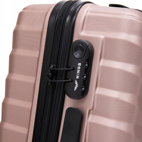 Walizka WINGS twarda duża ABS PEA01-L-R.GOLD 97 l