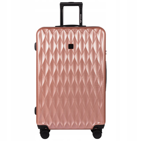 Walizka WINGS twarda duża poliwęglan (polikarbonat) PC190 L PINK 97 l