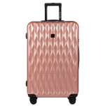 Walizka WINGS twarda duża poliwęglan (polikarbonat) PC190 L PINK 97 l