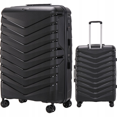 Walizka WINGS twarda duża polipropylen PHX01 L BLACK 97 l