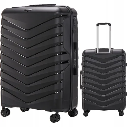 Walizka WINGS twarda duża polipropylen PHX01 L BLACK 97 l