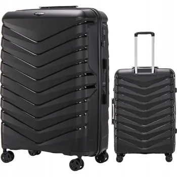 Walizka WINGS twarda duża polipropylen PHX01 L BLACK 97 l