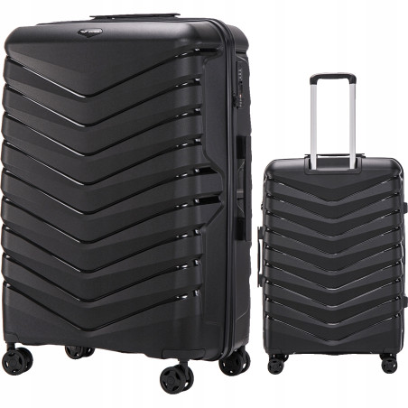 Walizka WINGS twarda duża polipropylen PHX01 L BLACK 97 l
