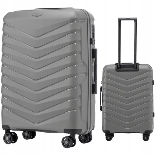 Walizka WINGS twarda duża polipropylen PHX01 L DARK GREY 1.0 97 l
