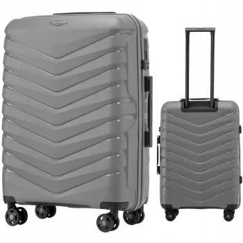 Walizka WINGS twarda duża polipropylen PHX01 L DARK GREY 1.0 97 l