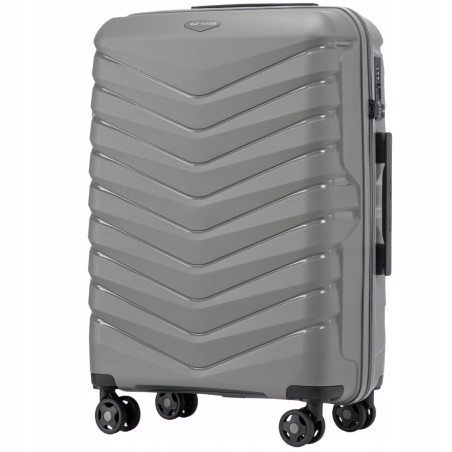 Walizka WINGS twarda duża polipropylen PHX01 L DARK GREY 1.0 97 l