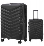 Walizka WINGS twarda duża polipropylen PHX02 L BLACK 97 l