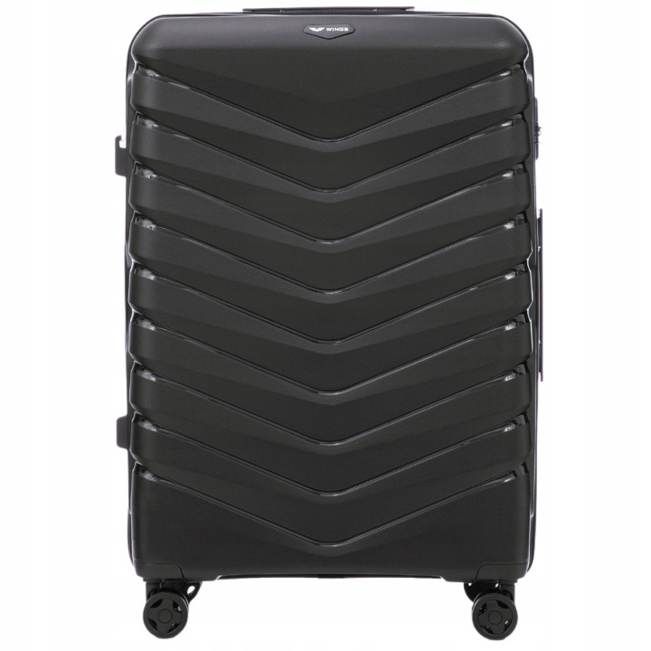Walizka WINGS twarda duża polipropylen PHX02 L BLACK 97 l