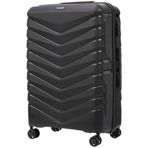 Walizka WINGS twarda duża polipropylen PHX02 L BLACK 97 l
