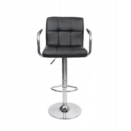 Hoker Barowy Krzesło z Podłokietnikami do wyspy ekoskóra ASTANA czarny