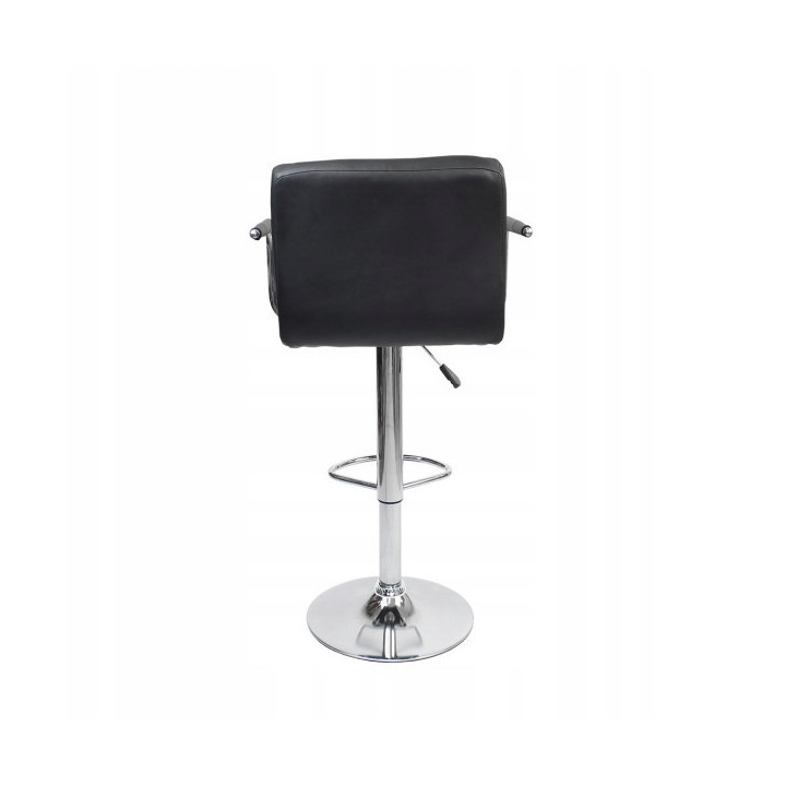 Hoker Barowy Krzesło z Podłokietnikami do wyspy ekoskóra ASTANA czarny