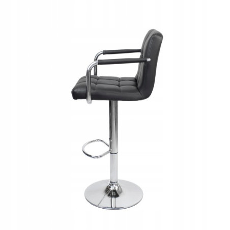 Hoker Barowy Krzesło z Podłokietnikami do wyspy ekoskóra ASTANA czarny