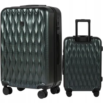 Walizka twarda średnia Wings poliwęglan PC190 M DARK GREEN