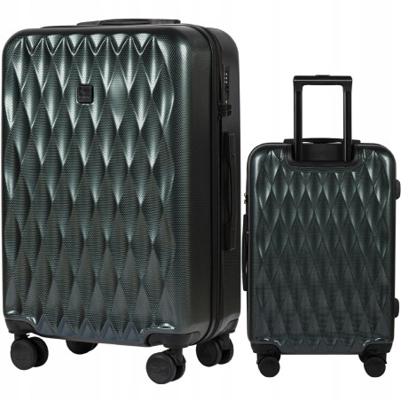 Walizka twarda średnia Wings poliwęglan PC190 M DARK GREEN
