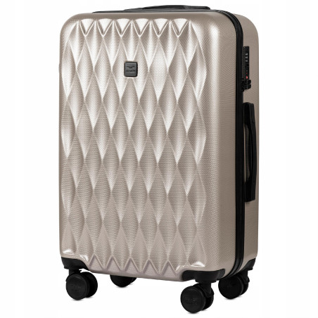 Walizka twarda średnia Wings poliwęglan (polikarbonat) PC190 M CHAMPAGNE