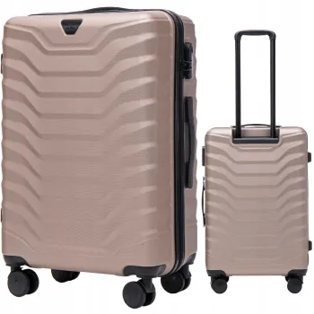 Walizka WINGS twarda średnia ABS PEA01-M-CHAMPAGNE 63 l