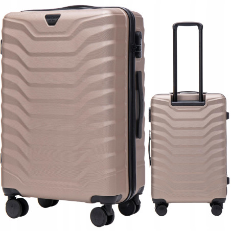 Walizka WINGS twarda średnia ABS PEA01-M-CHAMPAGNE 63 l