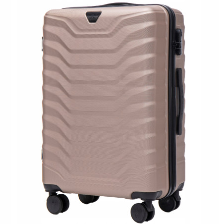 Walizka WINGS twarda średnia ABS PEA01-M-CHAMPAGNE 63 l