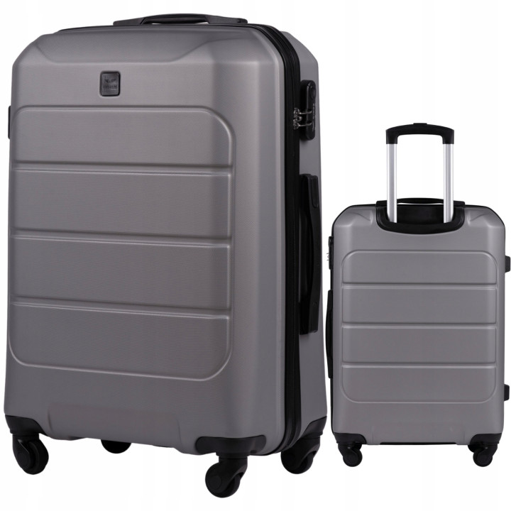 Wings Walizka twarda średnia ABS GAN01-M-T.GREY 63 l