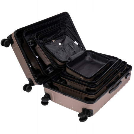 Walizka WINGS twarda średnia ABS PEA01-M-CHAMPAGNE 63 l