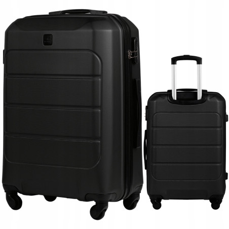 Wings Walizka twarda średnia ABS GAN01-M-BLACK 63L