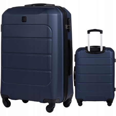 Wings Walizka twarda średnia ABS GAN01-M-BLUE 63L