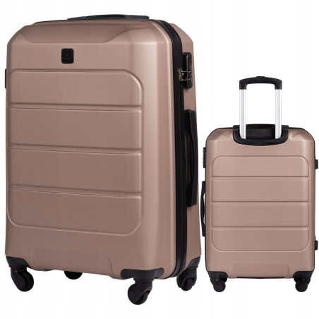 Wings Walizka twarda średnia ABS GAN01-M-CHAMPAGNE 63 l