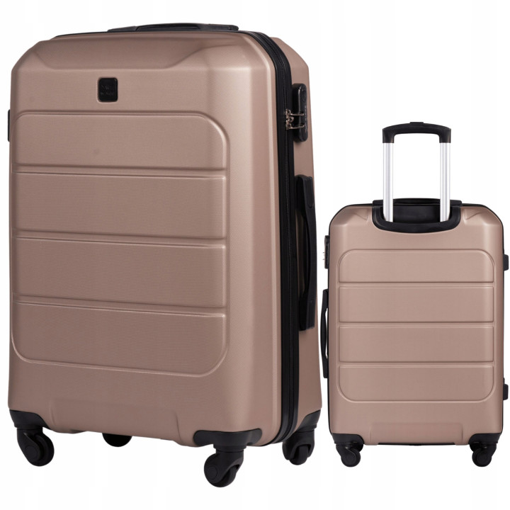 Wings Walizka twarda średnia ABS GAN01-M-CHAMPAGNE 63 l