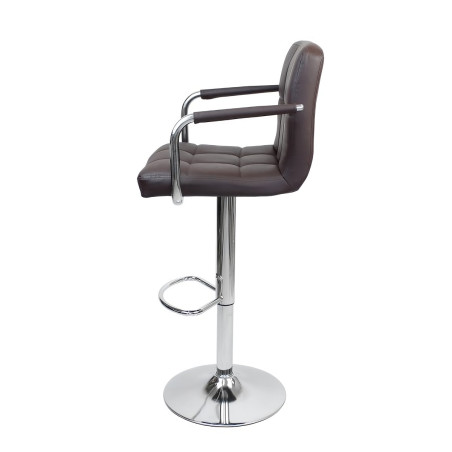 Hoker Barowy Krzesło z Podłokietnikami do wyspy ekoskóra ASTANA brązowy